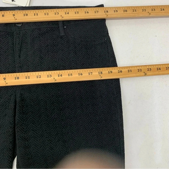 Calvin Klein Jeans Pants Woman 16  Black Textured Skinny Pockets Zip  Work NEW - Picture 11 of 12